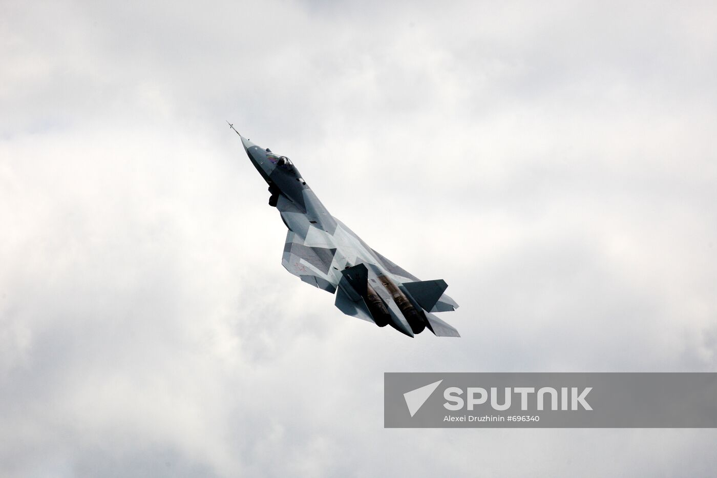 Test flight of T-50, fifth generation fighter aircraft