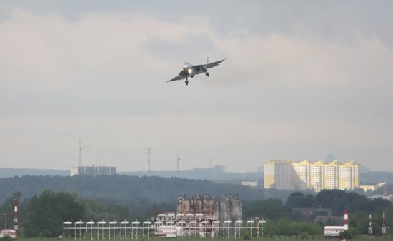 Test flight of T-50, fifth generation fighter aircraft