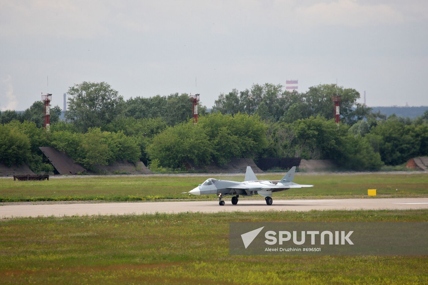 Test flight of T-50, fifth generation fighter aircraft