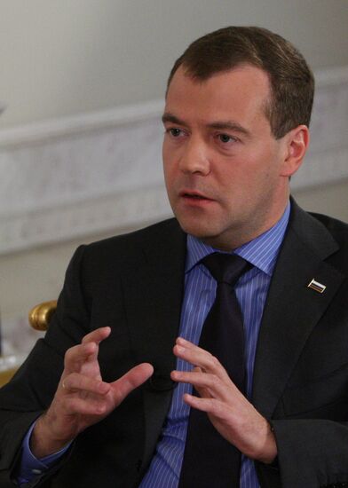 Dmitry Medvedev gives interview to Wall Street Journal