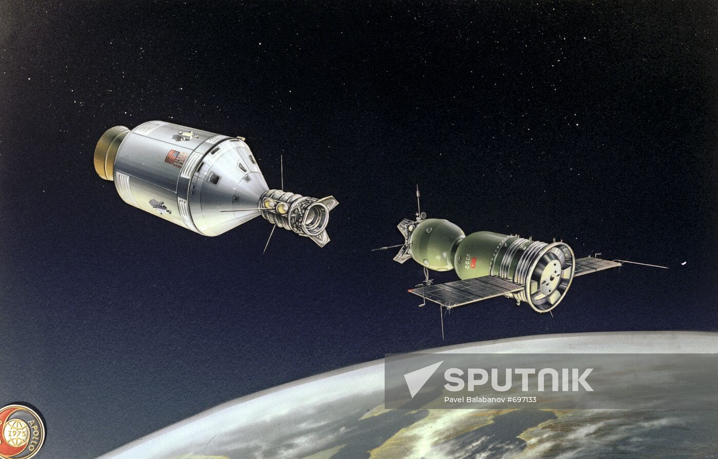 "Docking of Spaceships Soyuz - Apollo" picture by A. Kachugin