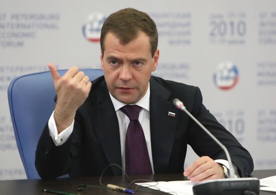 Dmitry Medvedev attends St.Petersburg Economice Forum 2010