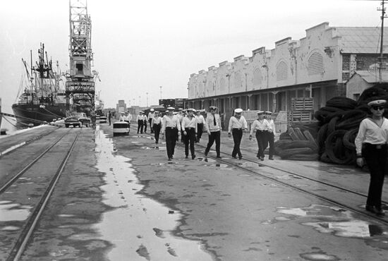 Soviet seamen in the port of Massawa