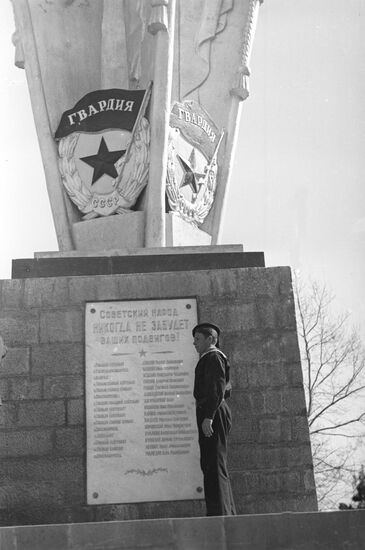 Monument to Soviet soldiers in Hungary