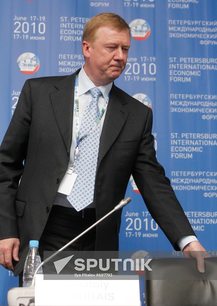 Anatoly Chubais, St.Petersburg Economic Forum