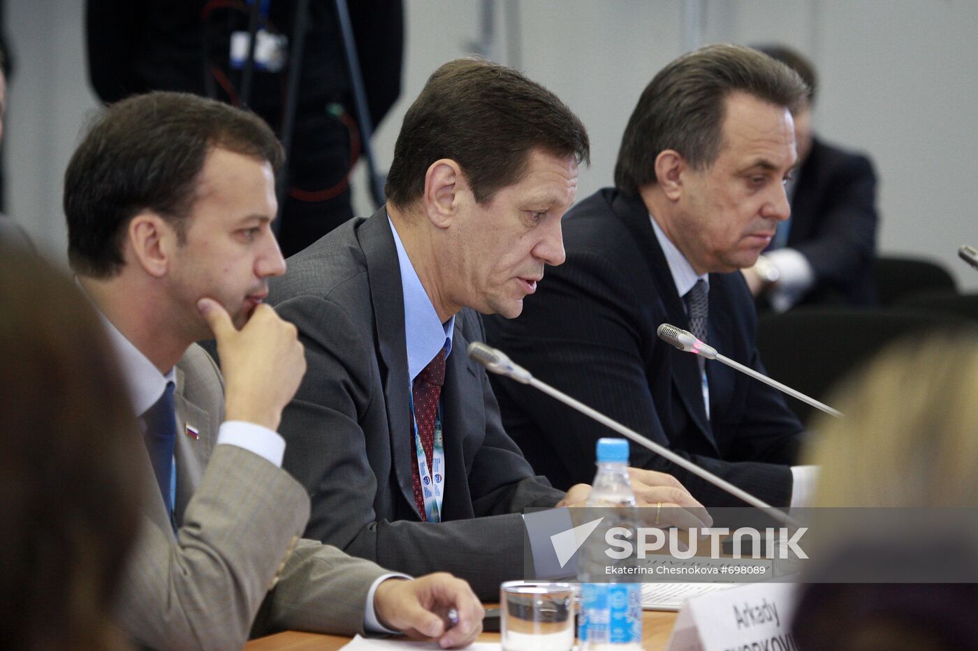 Arkady Dvorkovich, Alexander Zhukov, Vitaly Mutko