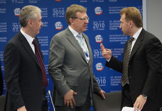 Sergei Sobyanin, Alexei Kudrin and Igor Shuvalov