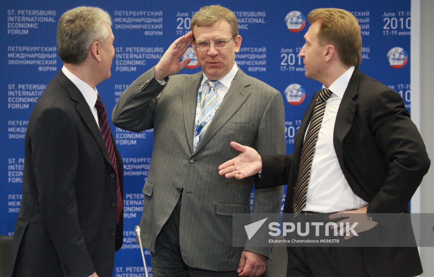 Sergei Sobyanin, Alexei Kudrin and Igor Shuvalov