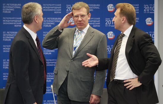 Sergei Sobyanin, Alexei Kudrin and Igor Shuvalov