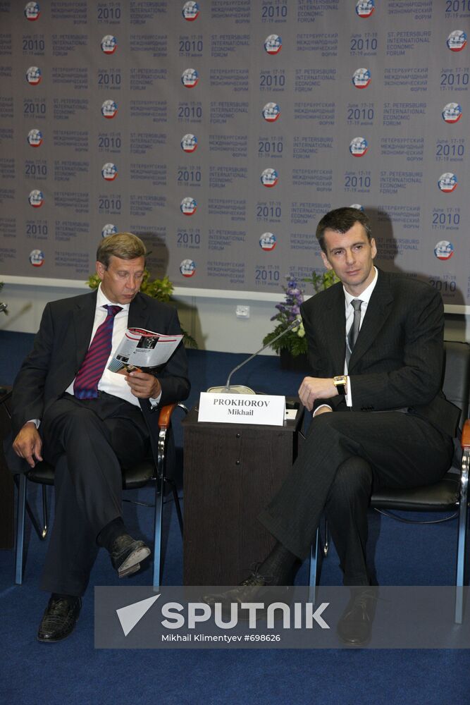 Vladimir Yevtushenkov and Mikhail Prokhorov