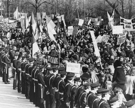 Protest menifestation in Stockholm