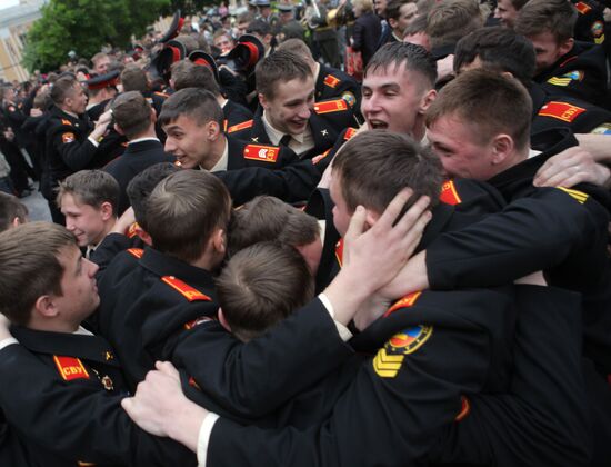 Graduation ceremony at St Petersburg Suvorov Military School