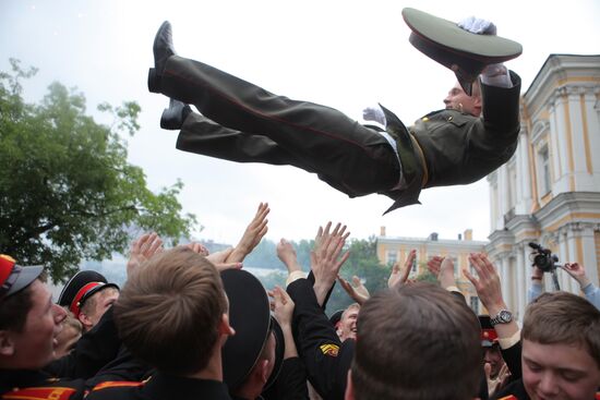 Graduation ceremony at St Petersburg Suvorov Military School