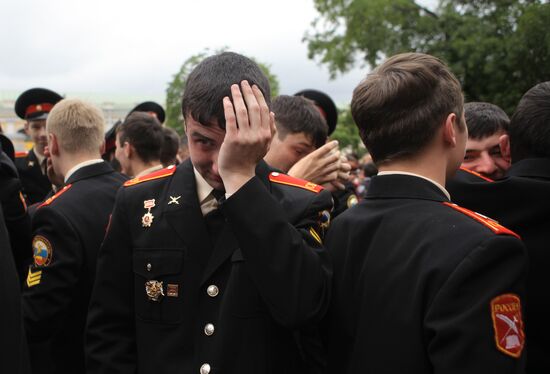 Graduation ceremony at St Petersburg Suvorov Military School
