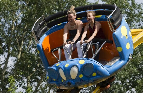 Amusement rides at Gorki Park