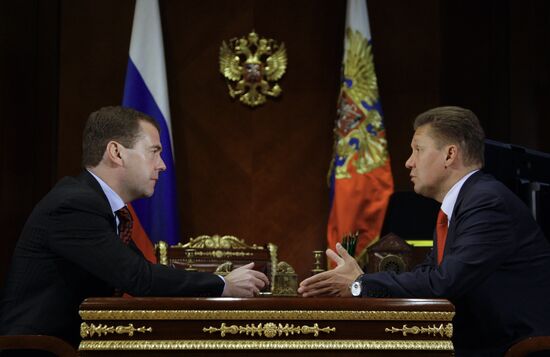 Dmitry Medvedev meets with Alexei Miller