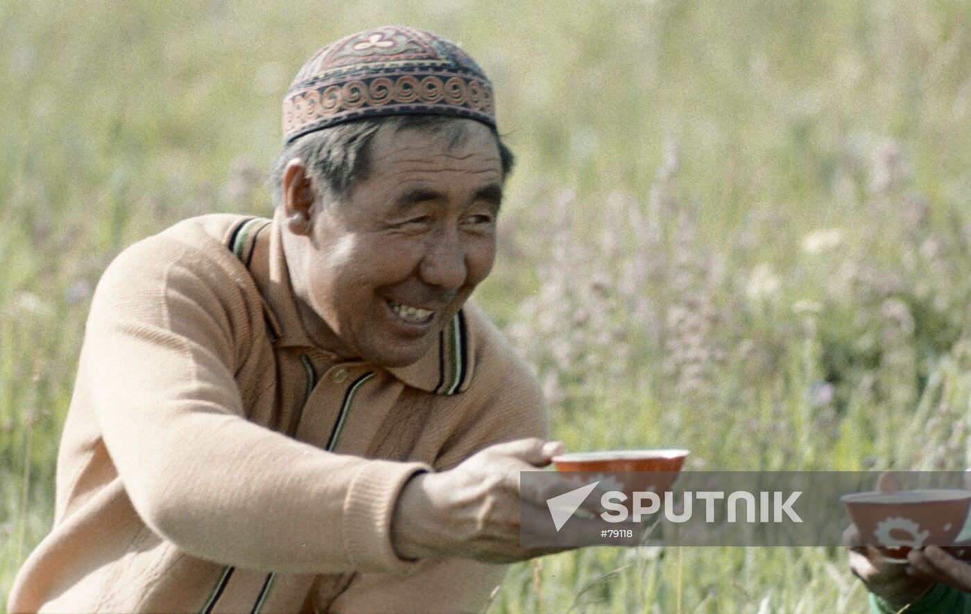 A Kazakh shepherd 