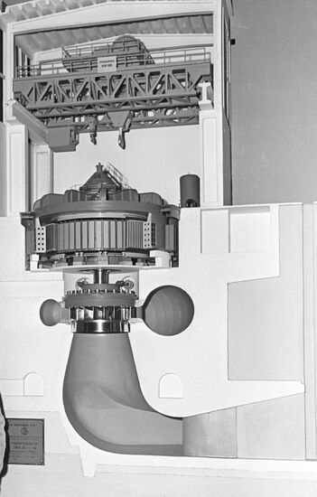 Model of hydroelectric generator for Bratsk power station