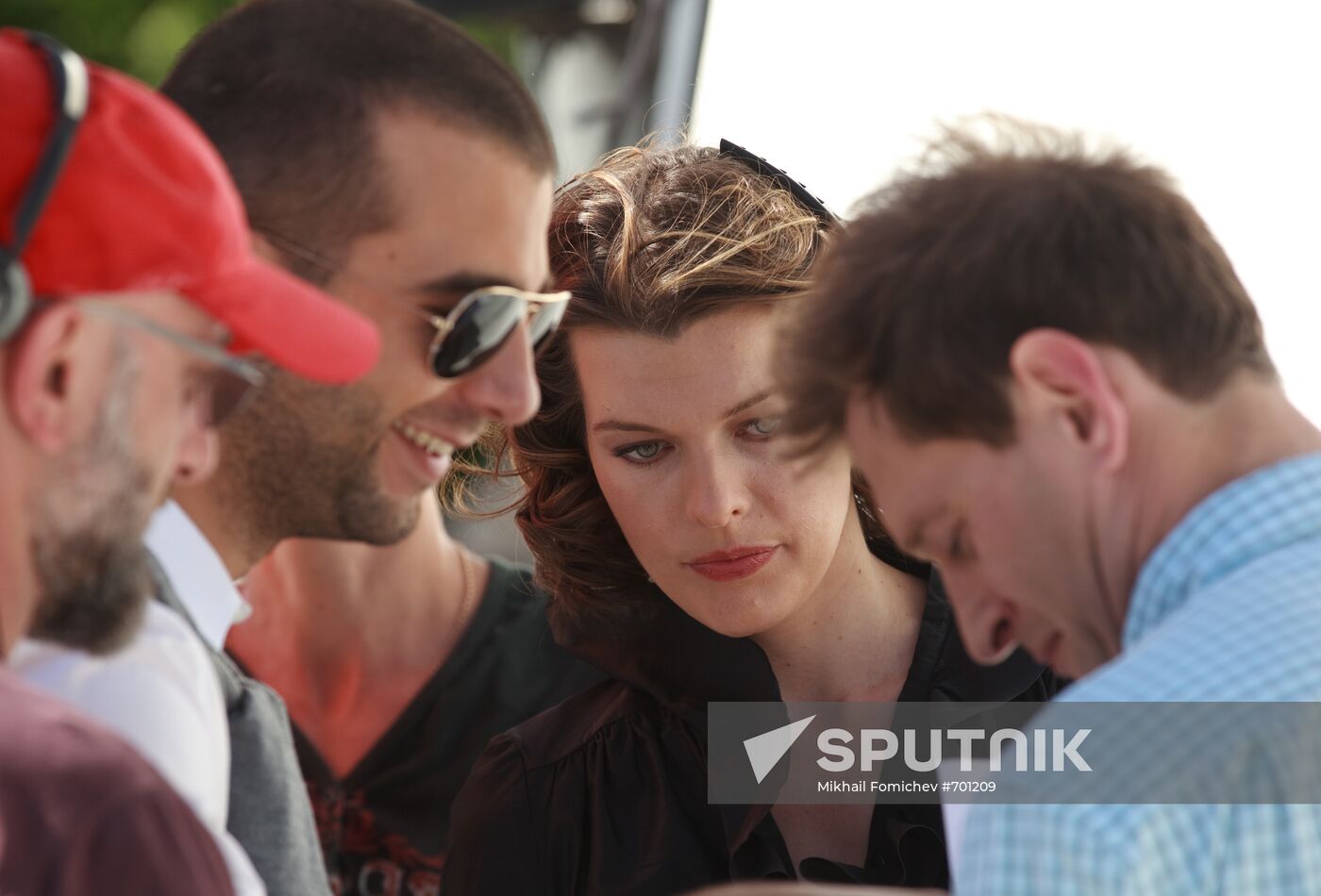 Filming movie Whims starring Milla Jovovich