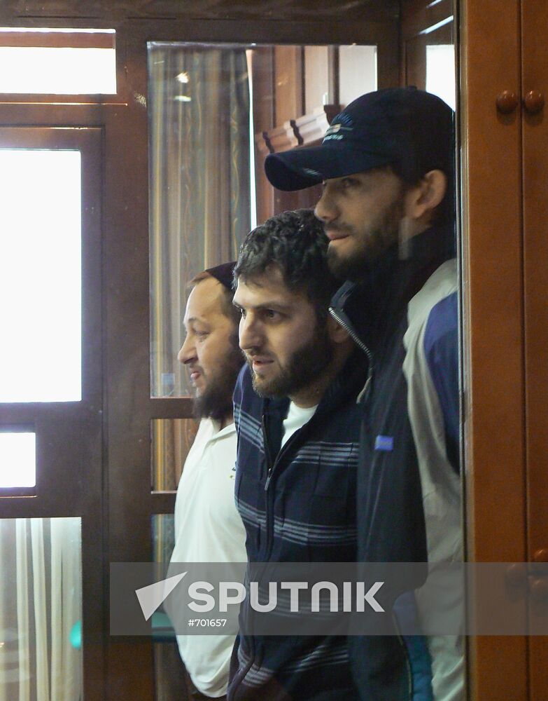 Criminal defendants attend court hearings