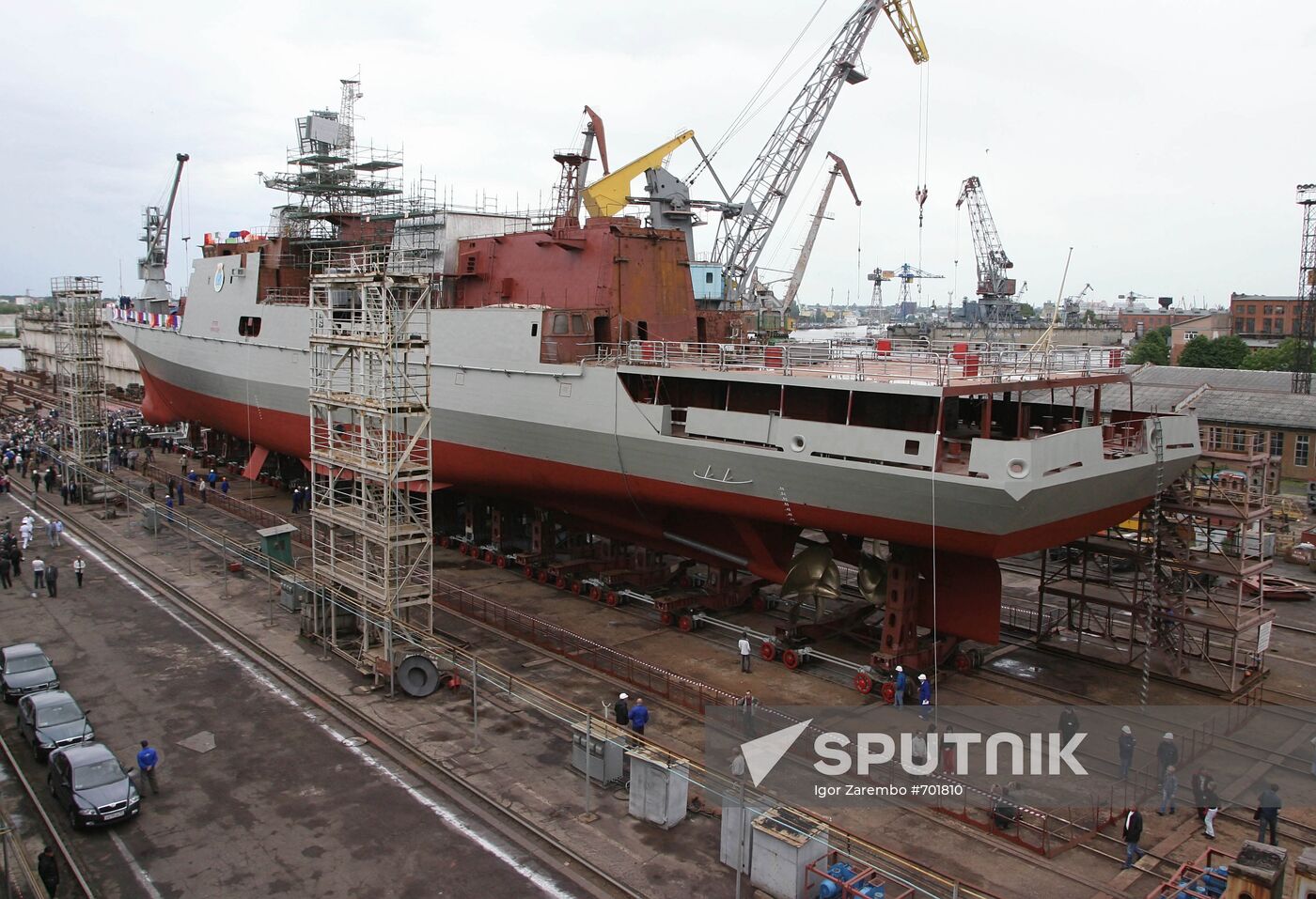 Second Tarkash ("Quiver") frigate launching