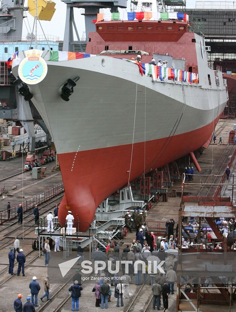 Second Tarkash ("Quiver") frigate launching