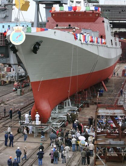 Second Tarkash ("Quiver") frigate launching