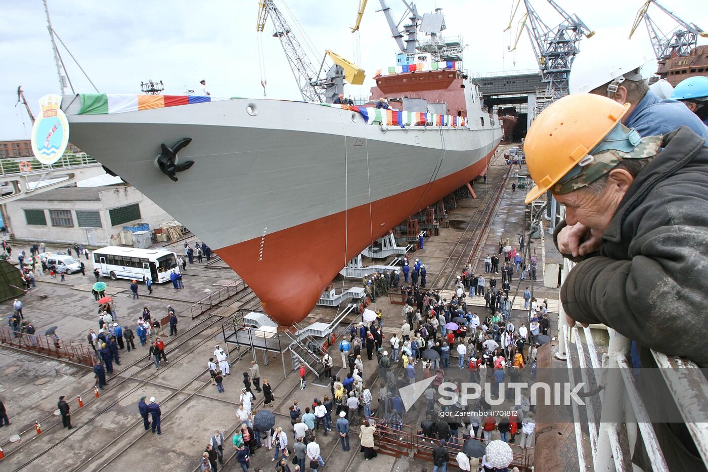 Second Tarkash ("Quiver") frigate launching