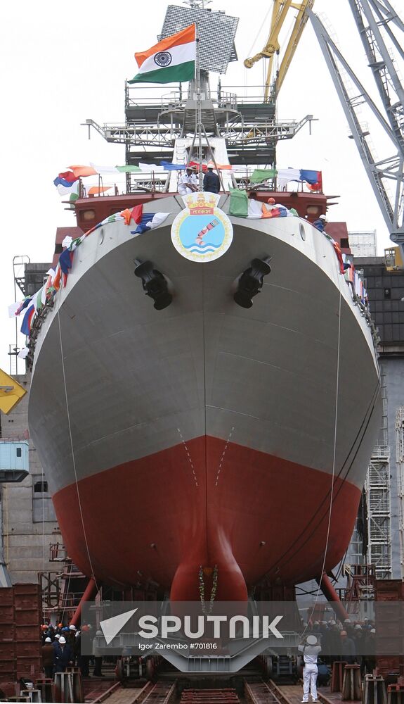 Second Tarkash ("Quiver") frigate launching