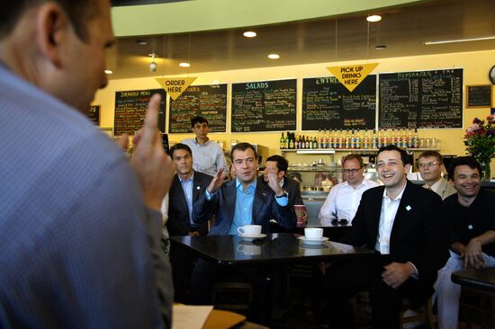 Dmitry Medvedev's visit to the U.S. Day Two