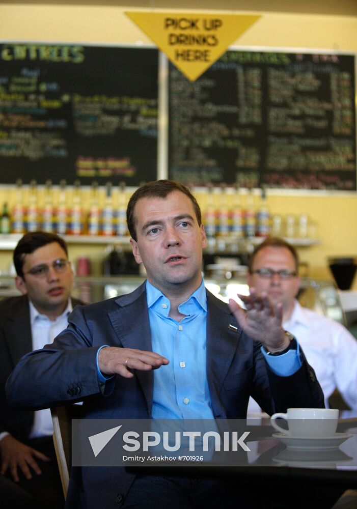 Dmitry Medvedev's visit to the U.S. Day Two