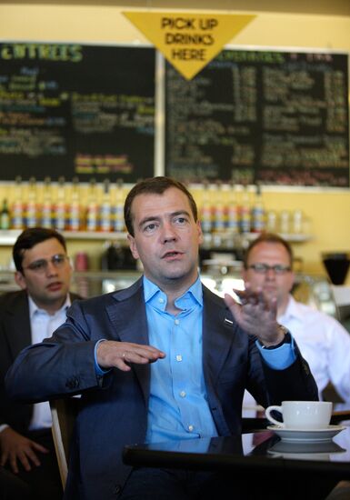 Dmitry Medvedev's visit to the U.S. Day Two