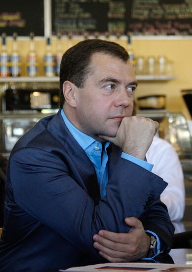 Dmitry Medvedev's visit to the U.S. Day Two