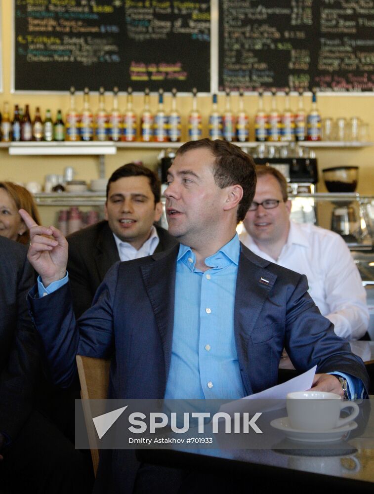 Dmitry Medvedev's visit to the U.S. Day Two