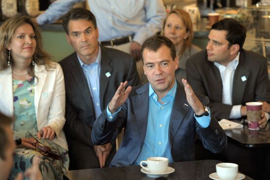 Dmitry Medvedev's visit to the U.S. Day Two