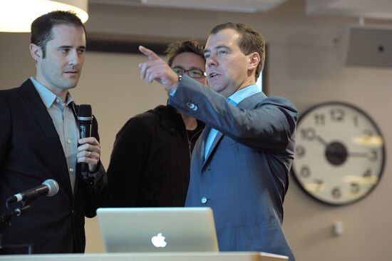 Dmitry Medvedev's visit to the U.S. Day Two