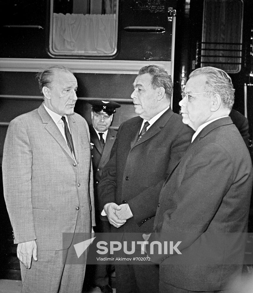 János Kádár, Leonid Brezhnev, Andrei Kirilenko