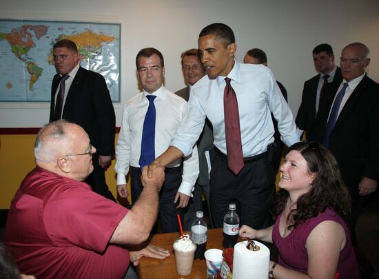 Dmitry Medvedev's visit to the U.S. Day three