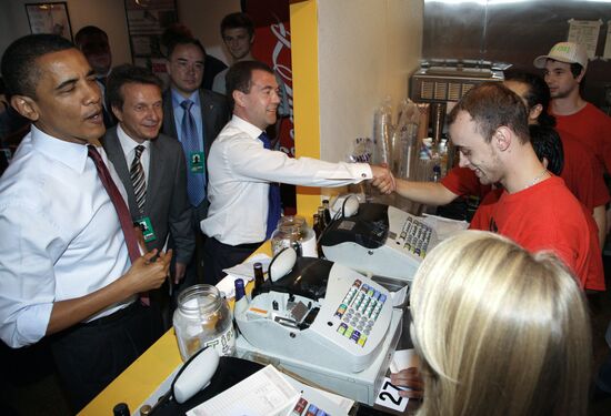 Dmitry Medvedev's visit to the U.S. Day three