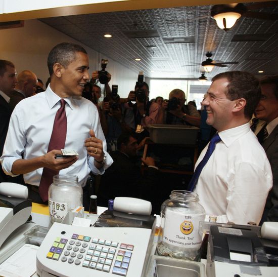 Dmitry Medvedev's visit to the U.S. Day three