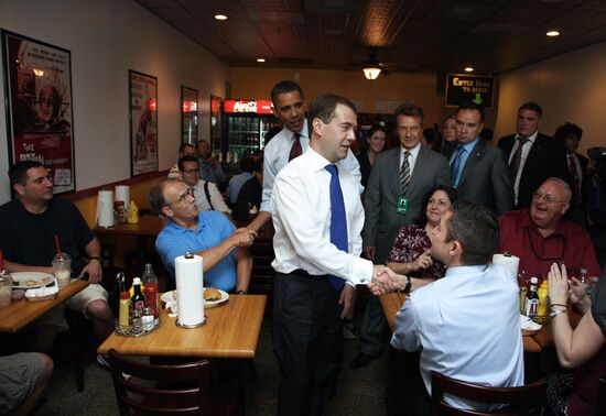 Dmitry Medvedev's visit to the U.S. Day three