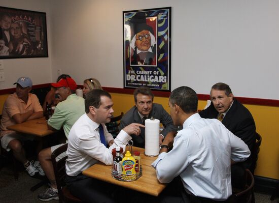 Dmitry Medvedev's visit to the U.S. Day three