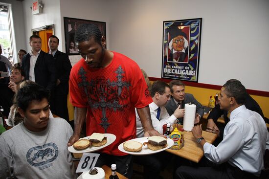 Dmitry Medvedev's visit to the U.S. Day three