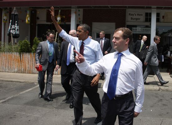 Dmitry Medvedev's visit to the U.S. Day three