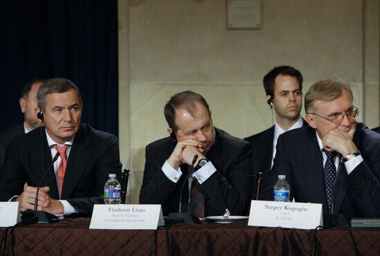 Igor Makarov, Vladimir Lisin and Sergei Kagogin