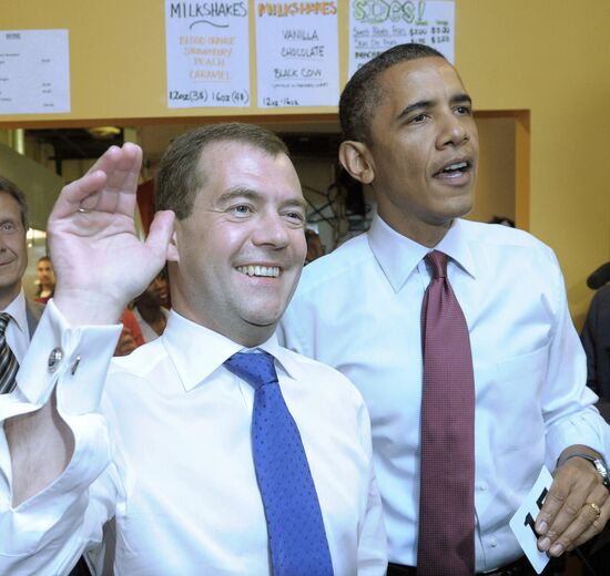 Dmitry Medvedev's visit to the U.S. Day three