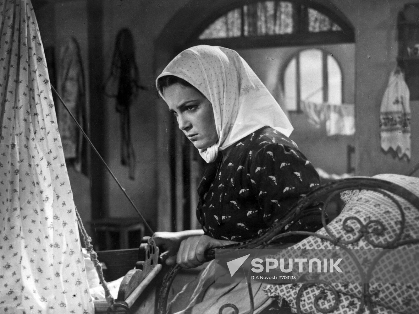 A scene from the film "And Quiet Flows the Don"