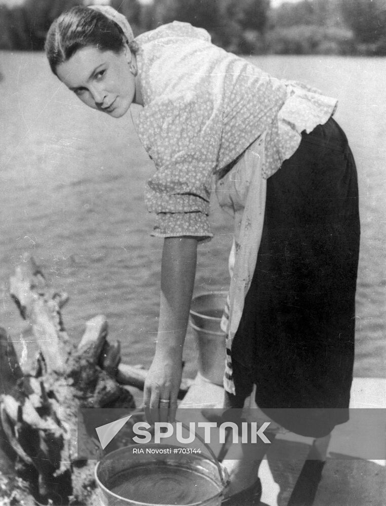 A scene from the film "And Quiet Flows the Don"