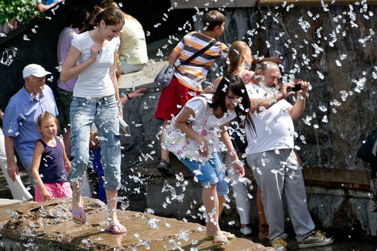 Summer heat in Moscow