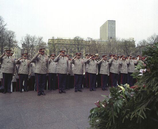 Soviet military leaders at Tomb of the Unknown Soldier